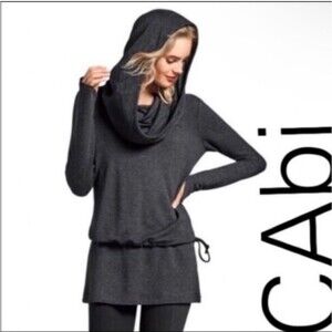 Cabi Recess Topper Cowl Neck Hoodie‎ Dark Gray style 3231 size medium